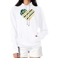 thumbnail image 4 of Women's G-III 4Her by Carl Banks White Athletics Heart Fleece Pullover Hoodie, 4 of 5