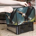thumbnail image 7 of Haiem Forest River Bald Eagle Print Toaster Covers 4 Slice Wide Slot,Bread Dust Cover & Fingerprint Protection,Bread Machine Cover,Appliance Covers, 7 of 7