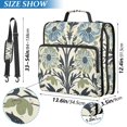 thumbnail image 2 of FORMRS Zipper Binder with Shoulder Strap 2-inch Ring 500 Sheet Capacity File Bag, Blue Floral Pattern, 2 of 5