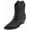 Black Pu, variant on Women Ankle Boots Western Cowboy Slip On Short Block Heel Pointed Toe Cowgirl Stitched Booties INCITY-S White 7.5