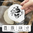 thumbnail image 3 of 2Pcs Coffee Spoon Rest Skulls and Coffee Pattern 3.34"x3.54" Cute Spoon Holder Heat Resistant Utensil Holder, 3 of 7