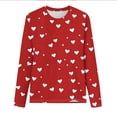 thumbnail image 5 of NTACZA Funny Women's Fall Tops Red Novelty Valentine's Day Graphic Tees Pullover Crew Neck Long Sleeve Womens Shirts L, 5 of 8