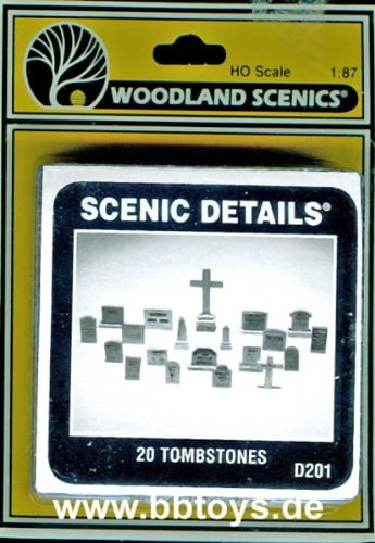 Woodland Scenics Ho Scale Scenic Details 20 Tombstones