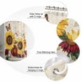 thumbnail image 7 of Shower Curtains Yellow Red Sunflower Butterfly Bath Curtain Retro Farmhouse Waterproof Bathroom Shower Curtain Set with Hooks Decoration 72 x 72 Inches, 7 of 7