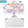 thumbnail image 4 of Yayeee Kids Hooded Towels Toddler Soft Absorbent Beach Bathing Wrap 50" x 23.5", Purple Clouds, 4 of 5