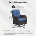 thumbnail image 7 of Gymojoy Outdoor 360°Swivel Chair Set of 4, All Weather Brown Wicker Patio Swivel Chairs Set with High Back and Thick Cushion for Garden, Poolside, Backyard, 7 of 7