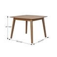 thumbnail image 5 of Square Mid-Century Modern Wood Dining Table in Walnut, 5 of 5