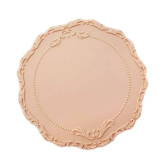 CHENjy Embossed Lace Silicone Coaster - Food-Grade Table Mat for Hot Pots/Bowls, Non-Slip & Washable, Nordic Style Home Accessories