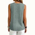 thumbnail image 5 of Tank Top for Women Loose Fit Sleeveless V Neck Camisole Tops Dressy Casual Eyelet Summer Flowy Cami Shirts Blouse Army Green M, 5 of 5