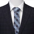 thumbnail image 2 of Star Wars Mando Helmet Check Blue Mens Tie, 2 of 7