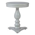 thumbnail image 2 of Linon Bree Table d'Appoint Ronde en Bois 20 Pouces P x 24,5 Pouces H avec Base Piédestal Tournée, Gris, 2 of 9