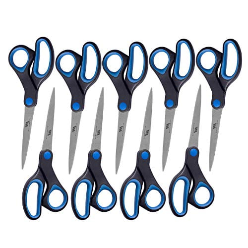 W.A Portman Multi Purpose Scissors Industrial Stainless Soft Grip 8In 12Pk 