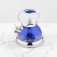 thumbnail image 4 of HausRoland Stainless Steel Whistling Kettle 3.7 Qt (3.5 L) Stovetop Kettle with Ergonomic Handle Tea Kettle for Stove Top, Blue, 4 of 4