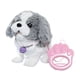 thumbnail image 4 of Juguete electrónico interactivo para pasear perros, peluche de cachorro con cola simulada Blanco Gris, 4 of 8