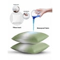 thumbnail image 6 of Outdoor Pillows Waterproof, Green Ombre Throw Pillows with Inserts Included, Modern Abstract Aesthetics Gradient Indoor Outdoor Decorative Lumbar Pillow for Bed/Couch/Patio 18"x18", 1Pcs, 6 of 8