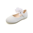 thumbnail image 4 of Xfvqtps Girls Mary Jane Shoes Sparkle Princess Flower Hook and Loop Strap Thick Soft Sole Non Slip Spring Summer Dressy Casual Shoes, 4 of 6