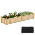 thumbnail image 2 of 91" Wood Planter Box - Divisible Raised Garden Bed with Liner & Drainage, 2 of 9