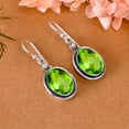 thumbnail image 3 of Peridot 925 Sterling Silver Earring 1.50" V3436-E1384-5, Peridot Earring, Handmade Earring, Dangle Earring, Gemstone Earring, Green Earring, Gift For, 3 of 4