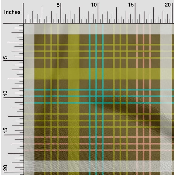 oneOone Cotton Poplin Fabric Madras Check Fabric Prints By Yard 56 Inch Wide