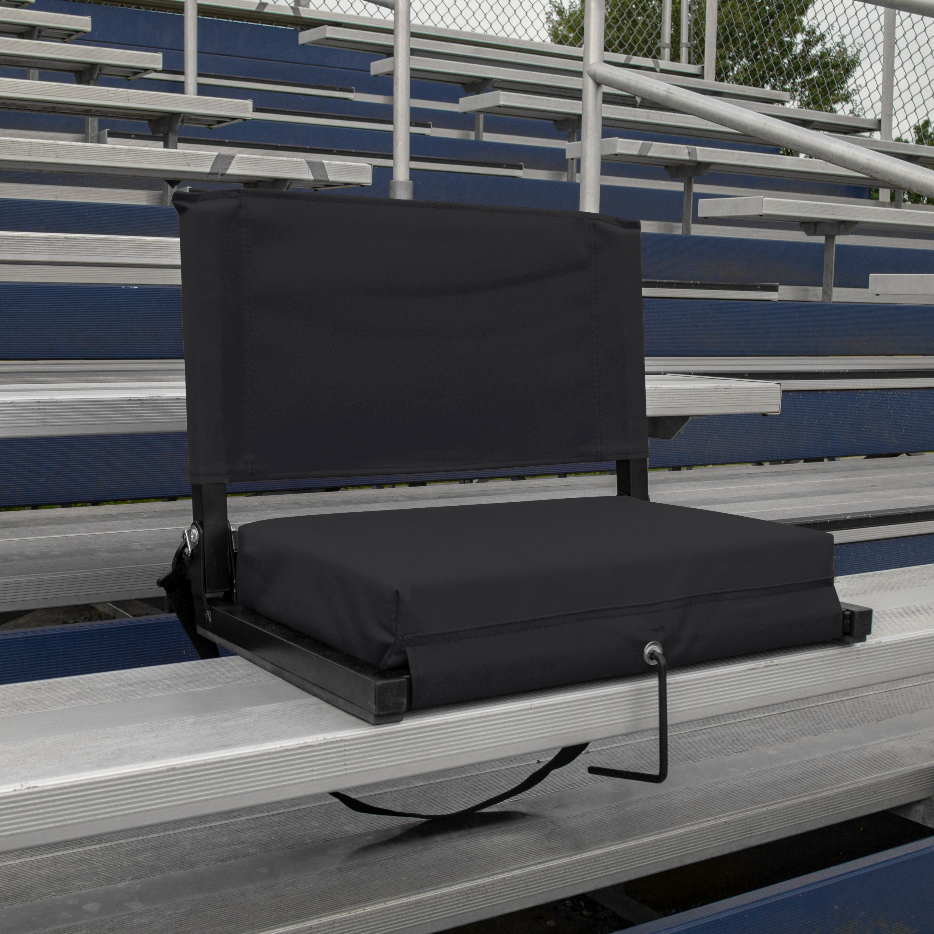 Latitude Run® Jaisigh Benches Portable Reclining Stadium Seats, Stadium  Chair with Padded Cushion and Armrest Support, Stadium Seats for Bleachers  with Back Support & Reviews