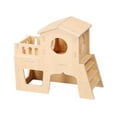 thumbnail image 3 of Jaula de madera para hámster con ventana para ratones, cobayas y hámster Casa histórica, 3 of 9