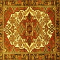 thumbnail image 1 of Ahgly Company Indoor Square Persian Yellow Traditional Area Rugs, 8' Square, 1 of 4
