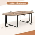 thumbnail image 3 of Costway 95" Conference Table for 10-12 People 2 Cable Management Grommets for Office Brown, 3 of 10