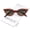 Red / Lavender, variant on - Women's Retro Rhinestone Embellished Oval Lens Cat Eye Sunglasses 51mm - 51mm