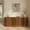 Brown, variant on Wavy TV Stand for 65-in TV, Rounded Sideboard w/ Storage Cabinet & Drawer, Entertainment Center, Natural