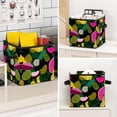 thumbnail image 7 of RATGDN Collapsible Fabric Cube Storage Bin with Double Handles for Living Room Bedroom Office Black - Collection of Tropical Fruits, 7 of 7