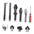 thumbnail image 1 of Flynix Quick Release Drain Snake Heads Steel Auger Set Simple Installation Accessories, 1 of 10