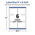 thumbnail image 6 of Avery Removable Rectangle Labels, 3" x 3.75", 600ct, 6 of 10