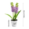 thumbnail image 3 of Hyacinth Bonsai Plastic Potted Plants Simulated Silk Flower Lifelike Home Decoration Suitable For Desktop Office And Wedding Centerpiece Decoration, 3 of 6