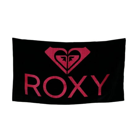 Logo Scrubber Towel - Cotton Beach Towels Bright Pink & Black Roxy Logo Beach Towel 40 X 70 Inches