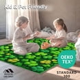 thumbnail image 4 of ODIKA 4'x6' Machine Washable Non-Slip Area Rug, Traditional Irish Luck Symbolism High Traffic Rug with Pad, Green, 15319, 4 of 8
