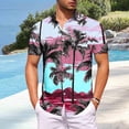 thumbnail image 2 of LMOIPLI Men's Hawaiian Shirts Short Sleeve Casual Floral Button Down Tropical Shirt Summer Holiday Beach Hawaii Shirts Light Blue XXXXXL, 2 of 6