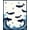 Navy Blue Cream, Pattern 2, variant on ODIKA Boat Hooked Nautical Whale Pod Motif Interlocking Wave Border Pet Friendly & Kids Safe for Bedroom, Bedside, Nursery