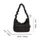 thumbnail image 3 of Bolsa Bolso de hombro para mujer Bolso de mujer con hilo bordado acolchado plisado con nube (negro), 3 of 8