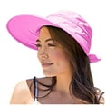thumbnail image 3 of XINPING Women's Wide Brim Sun Visor Hat, Lightweight Breathable UV Protection Cap with Bow Tie Back for Beach, Travel, Gardening and Summer Activities, 3 of 4