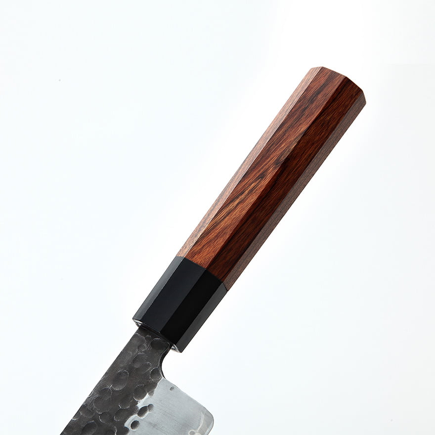  MITSUMOTO SAKARI 8 inch Japanese Gyuto Chef Knife, Professional  Hand Forged Japanese Meat Knife, AUS-10 Premium Damascus Steel Kitchen  Cooking Knife (Shadowwood Pomegranate Handle & Gift Box): Home & Kitchen
