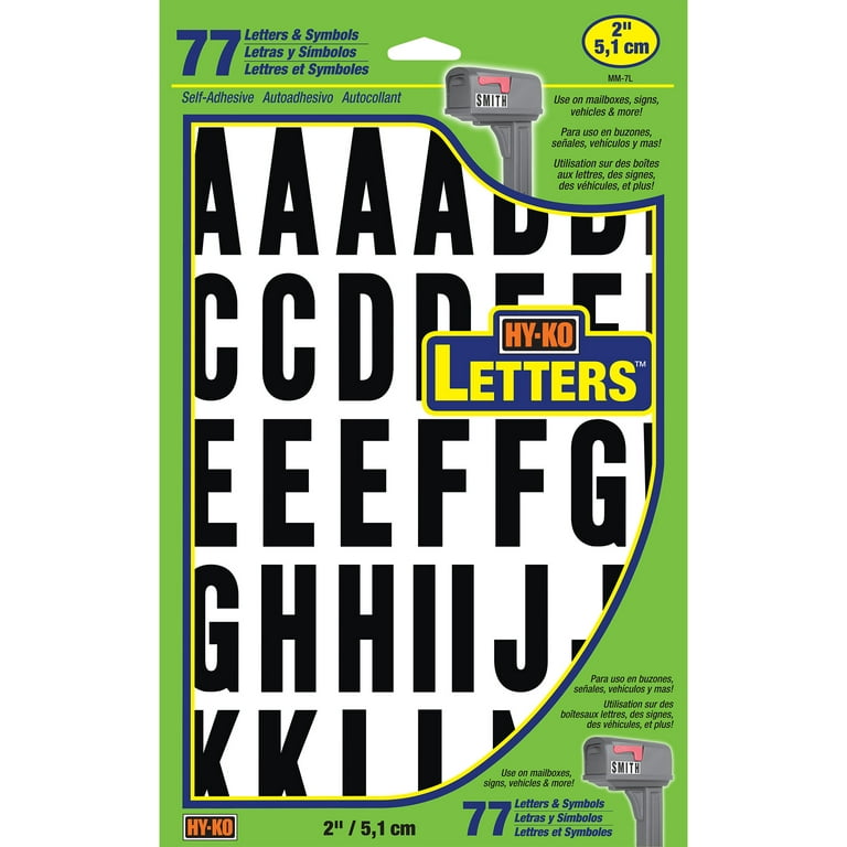 1/2 inch WATERPROOF ADHESIVE VINYL LETTER AND NUMBER PACK Over 350  characters