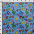 thumbnail image 3 of oneOone Polyester Lycra Medium Blue Fabric Kitten Cats Sewing Craft Projects Fabric Prints By Yard 56 Inch Wide-OSO, 3 of 4