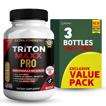GreenVify Triton Maxx Pro – Men’s Lifestyle & Performance Support Supplement, Adult Nutritional Formula