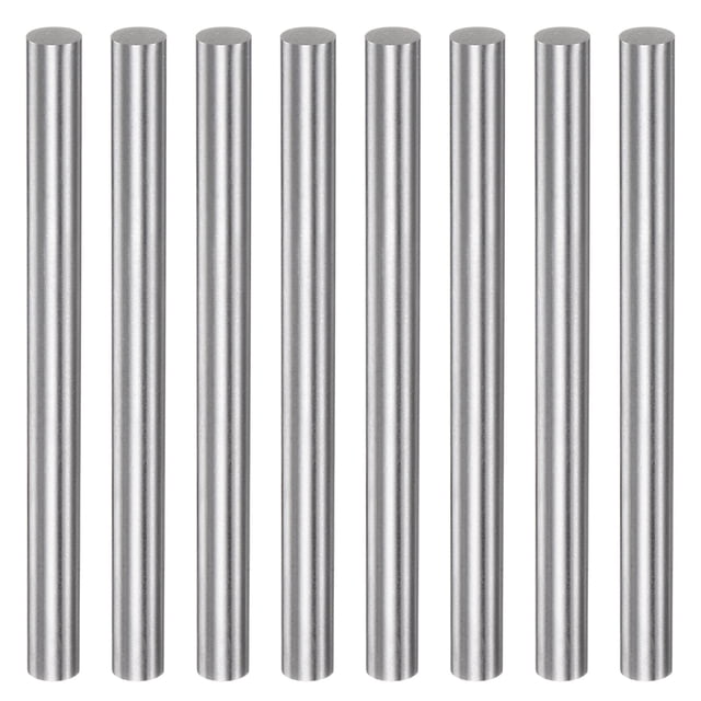 Unique Bargains 8 Packs 8mm x 100mm High Speed Steel (HSS) Round Rod Lathe Bar Stock DIY Tool