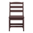 thumbnail image 3 of WestinTrends Ashore Outdoor HDPE Patio Classic Armless Dining Side Chair, Dark Brown, 3 of 9
