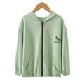 thumbnail image 4 of Atogsazn Kids Girls Sunscreen Jacket Lightweight Long Sleeve Zip Up Hoodies Sun Protection Outwear Clothing 04-Mint Green 10-11 Years Fashion, 4 of 8