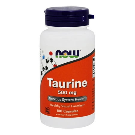 NOW Foods - Taurine 500 mg. - 100 Capsules (Best Sources Of Taurine)