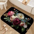 thumbnail image 3 of 1pc Bouquet of Flowers Absorbent Non-Slip Bathroom Thickened Flannel Rug Decor,Soft,Quick Drying,Suitable For Indoor/outdoor Use,Bathrooms,Bedrooms,Kitchens,Terrace,Laundry Rooms,16"x24", 3 of 9