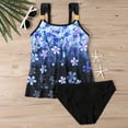 thumbnail image 4 of Flowy Ruffle Tankini Swimsuits for Women Plus Size Summer 2 Piece High Waist Bathing Suits Ladies Modest Swimwear Dark Blue, S, 4 of 6