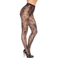 thumbnail image 4 of Dreamgirl Novelty Black Skull Net Fishnet Pantyhose with Skull Pattern, 4 of 5